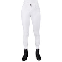 Produktbild von QHP Turnier Reithose für Damen mit Vollbesatz in Weiß Wintermodell Größe 38