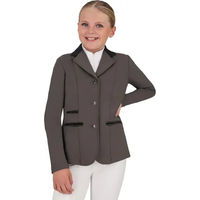 Produktbild von QHP Turnierjacke Juliet Junior für Kinder wasserabweisend aus Nylon in Schwarz oder Grau
