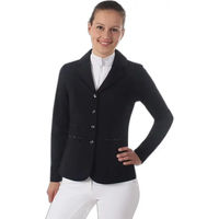 Produktbild von QHP Turnierjacket Juliet Damen Schwarz Größe 42 mit Glitzerband aus Stretchgewebe