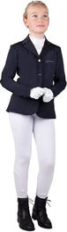 QHP Turnierjacket Kae Junior für Kinder in Schwarz aus Nylon – Bild 1 von 2