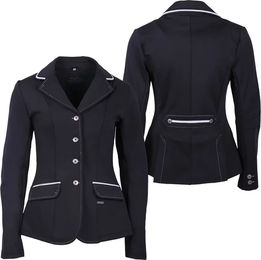 Produktbild von QHP Turnierreiterjacke Coco für Damen aus Polyester in Weiß oder Schwarz