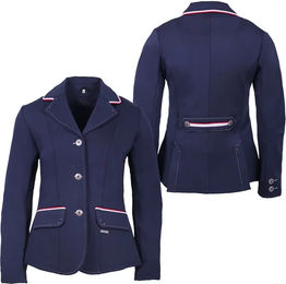 QHP Turniersakko Coco Junior Softshell für Mädchen in Blau Größe 128 – Bild 1 von 2