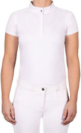 QHP Turniershirt Zayla Junior Reitshirt für Damen in Weiß – Bild 1 von 3