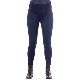 Produktbild von QHP Umstandsleggings mit Grip-Vollbesatz und Handytasche Navy Größe 34
