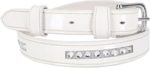 Produktbild von QHP Vaila Wettkampf-Gürtel aus Leder in Weiß 65 cm