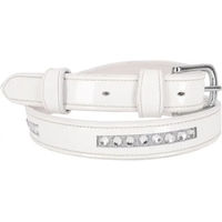 Produktbild von QHP Vaila Wettkampf-Gürtel aus Leder in Weiß 85 cm