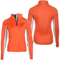 Produktbild von QHP Vegas Reitshirt für Kinder in Orange aus Polyester Größe 16 Jahre