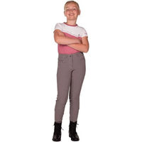 Produktbild von QHP Victoria Reithose für Mädchen mit Full Grip in Grau Größe 140