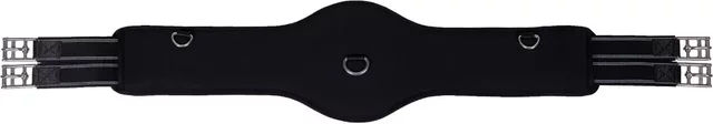 QHP Vielseitigkeitsgurt Sattelgurt anatomisch aus Neopren Schwarz 135 cm – Bild 1 von 2