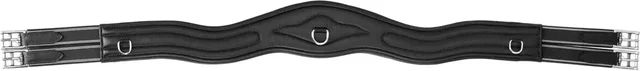 QHP Vielseitigkeitsgurt Sensisoft aus Leder Schwarz 115 cm – Bild 1 von 6