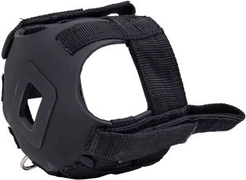 QHP Weidemaske mit Nasenlöchern als Fressbremse für Shettys in Schwarz – Bild 1 von 2
