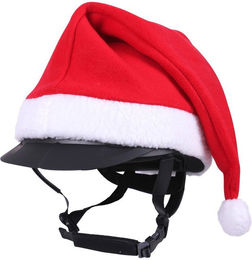 QHP Weihnachtsmütze für Winter und Weihnachten in Rot-Weiß aus Polyester – Bild 1 von 2