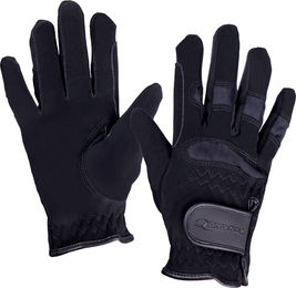 QHP Winterreithandschuhe Multi mit Fleece und Stretcheinsätzen Schwarz Junior 1 – Bild 1 von 2