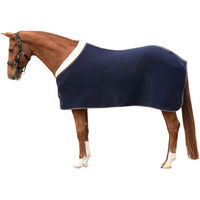 Produktbild von QHP Wolldecke Deluxe Pferdedecke aus Wollfleece in Blau