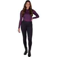 Produktbild von QHP World Tour Reithose für Damen mit Full Grip Winter Wintermodell Schwarz Größe 38