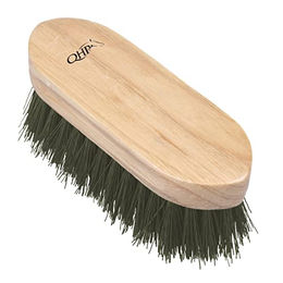 Produktbild von QHP Wurzelbürste mit Holzgriff in Olivgrün