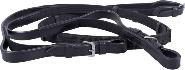 Produktbild von QHP Zügel aus Leder in Schwarz Größe M