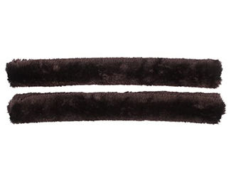 Produktbild von QHP Zügelschoner aus Kunstfell mit Klettverschluss braun 45 cm