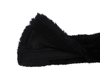 QHP Zügelschoner aus Kunstfell mit Klettverschluss Schwarz 45 cm – Bild 1 von 2