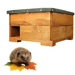 QLS Igelhaus aus Holz in Braun mit abnehmbarem Dach 45x45x27 cm wetterfest und imprägniert – Bild 1 von 10