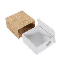 Produktbild von QLS Katzenhöhle aus Holz in Braun und Weiß