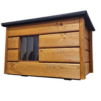 Produktbild von QLS Katzenhöhle aus Holz isoliert für Outdoor Katzenhaus Braun