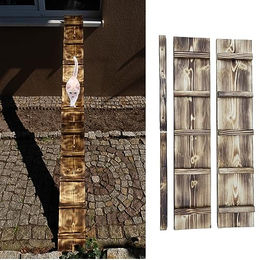 QLS Katzenleiter Katzentreppe aus Holz für den Balkon 1m Braun – Bild 1 von 13