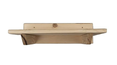 QLS Katzenregal Wandliege aus Holz in Braun Natur 40 x 27 cm – Bild 1 von 13