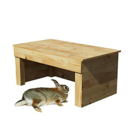 QLS XXL Kleintierhaus aus geöltem Holz für Kaninchen und Meerschweinchen – Bild 1 von 9