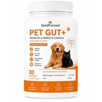 Produktbild von QredFormed PET GUT+ Probiotischer und Präbiotischer Komplex für Hunde und Katzen zur Unterstützung der Verdauung und des Magen-Darm-Systems 30 Kapseln