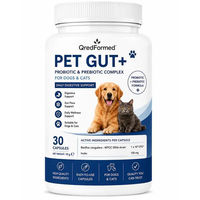 Produktbild von QredFormed PET GUT+ Probiotischer und Präbiotischer Komplex für Hunde und Katzen zur Unterstützung der Verdauung und des Magen-Darm-Traktes 30 Kapseln