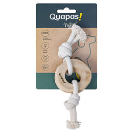 Produktbild von Quapas Hundespielzeug Kaffeeholz Knotted Pull Ring aus Holz Größe S