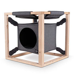 Quapas! Katzenhöhle Catcube M aus Filz in Grau – Bild 1 von 13