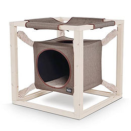 Quapas Katzenhöhle Catcube XL aus Filz in Olive – Bild 1 von 10