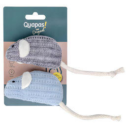 Produktbild von Quapas Katzenspielzeug Maus aus Plüsch Grau 2 Stück