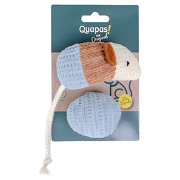 Produktbild von Quapas Katzenspielzeug Set aus Plüsch Maus und Ball in Bunt für alle Altersstufen