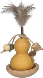 Quapas! Katzenspielzeug Wobbler aus Naturmaterial in Gelb – Bild 1 von 2