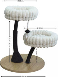 Quapas! Kratzbaum Dreamy XXL aus Plüsch für Katzen – Bild 1 von 2
