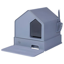Produktbild von Quapas Litter House Haubentoilette für Katzen in Grau aus Kunststoff