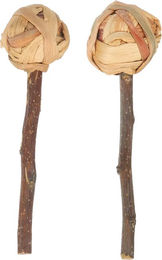 Quapas! Lollipop Knabberspielzeug für Kaninchen aus Naturmaterial 2 Stück beige – Bild 1 von 2