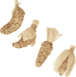 Quapas! Mixed Veggie Collection Knabberspielzeug für Kaninchen aus Naturmaterial in Beige – Bild 1 von 1