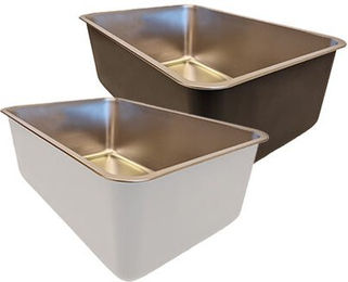 Quapas! Offene Katzen-Schalentoilette aus Edelstahl in Schwarz – Bild 1 von 4