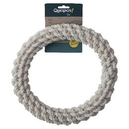 Produktbild von Quapas Toy Rope Round Natural XL Hundespielzeug aus Baumwolle Weiß 40 cm