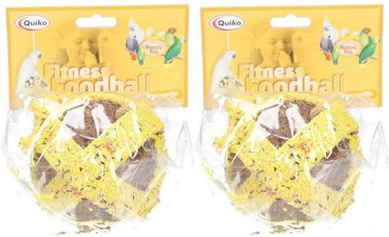 Produktbild von Quiko Fitness Foodball Ergänzungsfutter für Papageien und Vögel mit Kokosnuss 200g