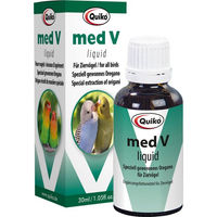 Produktbild von Quiko Med V Liquid Nahrungsergänzung mit Oregano-Öl für Ziervögel 30 ml - 30 ml