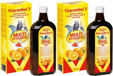 Produktbild von Quiko Vitacombex V Vitamin Ergänzungsfutter für Kanarienvögel Papageien und Kakadus 1000g