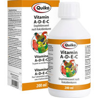 Produktbild von Quiko Vitamin A-D-E-C Liquid Ergänzungsfutter für Ziervögel 200 ml - 200 ml