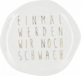 Räder Geschirr Design Teller Klein Einmal Werden Wir Noch Schwach (14 cm) – Bild 1 von 2