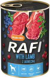 Produktbild von Rafi Adult Nassfutter mit Lamm, Blaubeere und Cranberry - 24 x 400 g