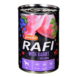 Produktbild von RAFI Kaninchen, Heidelbeeren und Preiselbeeren Hundefutter - 400 g